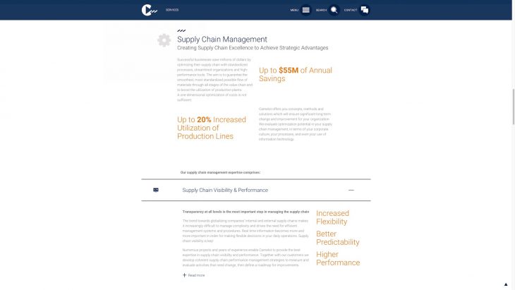 Camelot MC - Responsive Website - Services