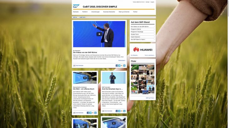 SAP CeBIT - Responsive Website - Newsportal