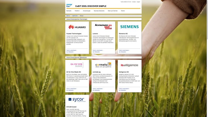 SAP CeBIT - Responsive Website - Partner