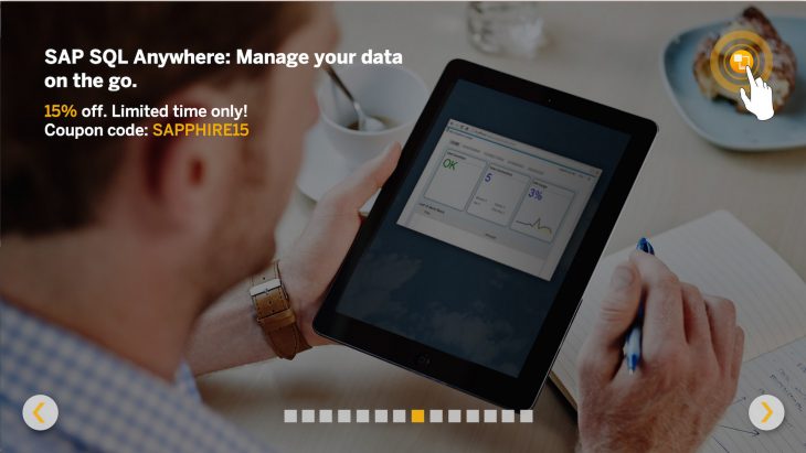 triggercode Kiosk-App - Folienansicht
